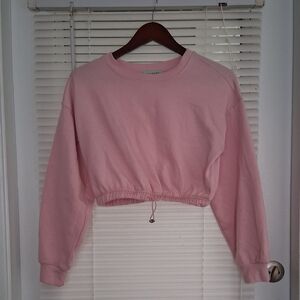 🌸Almost Famous Pink Crew Neck Cropped Sweater